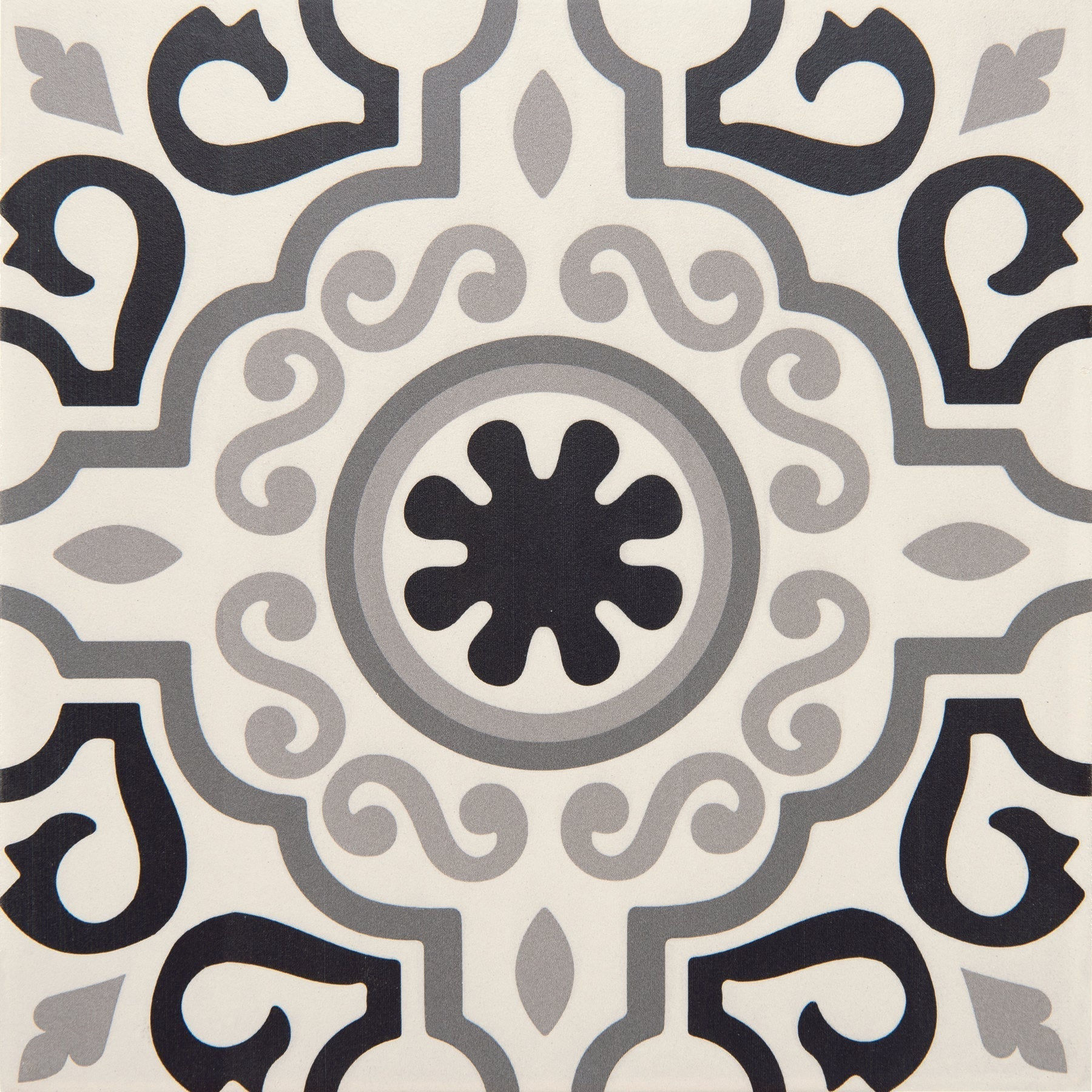 Daltile Glazed Ceramic Tile Crystal Black 12 in. x 12 in