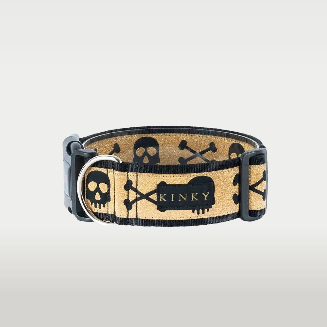 SUPERBREITES HALSBAND / CALAVERA GOLD / XL ( 5,0 cm)