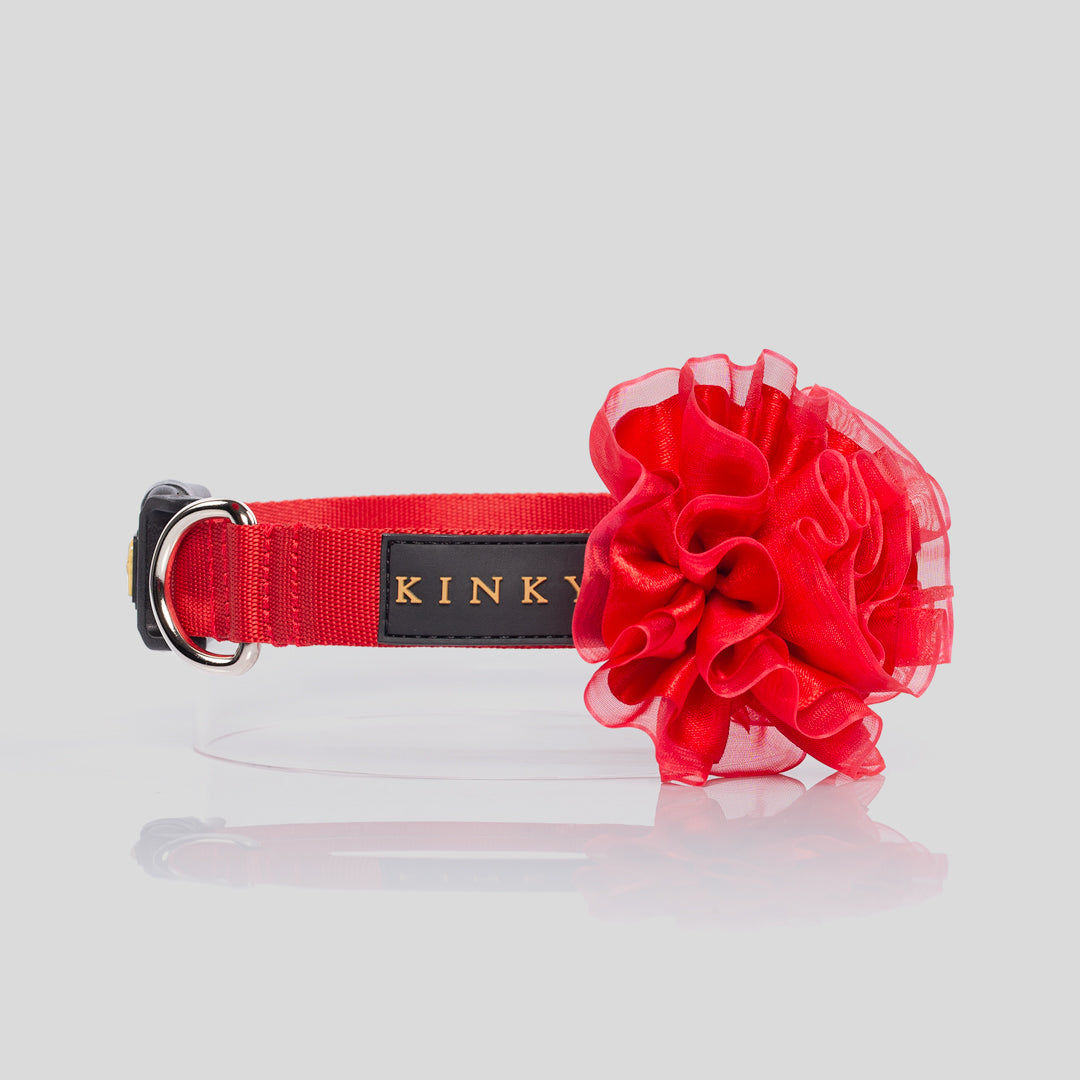 BLUME-HALSBAND S (2,0 cm) / ROT