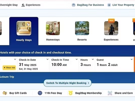 ಗುರುಗ್ರಾಮ್‌ನಲ್ಲಿ ಟಾಪ್ 3 ಡೇ ಯೂಸ್ ಹೋಟೆಲ್ ಬುಕ್ಕಿಂಗ್ ಅಪ್ಲಿಕೇಶನ್‌ಗಳು: Bag2Bag, Goibibo, Brevistay