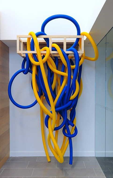 Viacom NY Sculpture Hanging Tubes