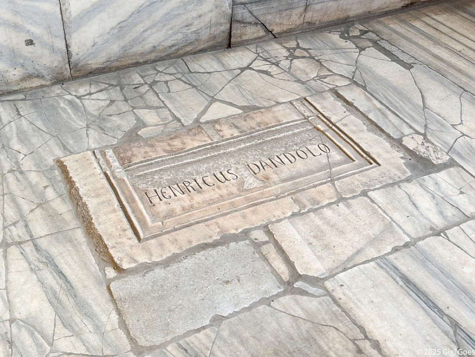 The tomb of Henricus Dandolo in the Hagia Sophia