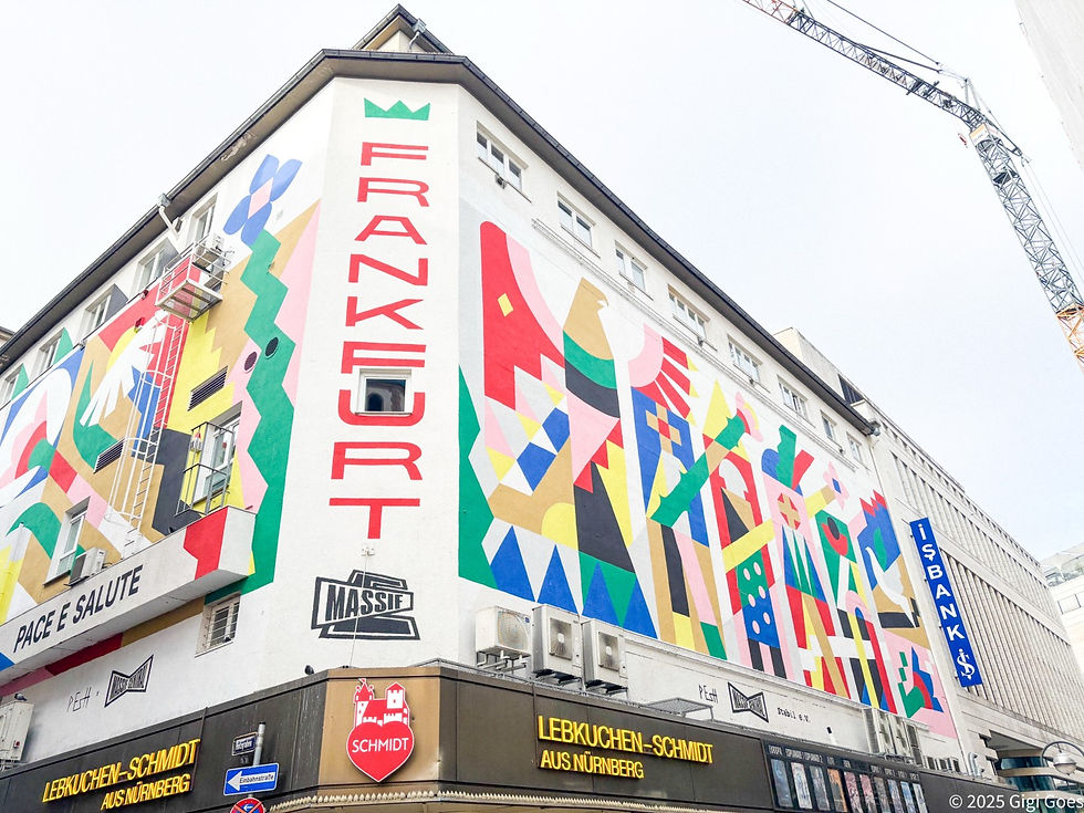 A beautiful mural in downtown Frankfurt.