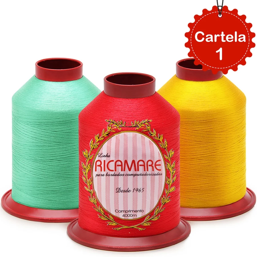 linha para bordado poliester ricamare