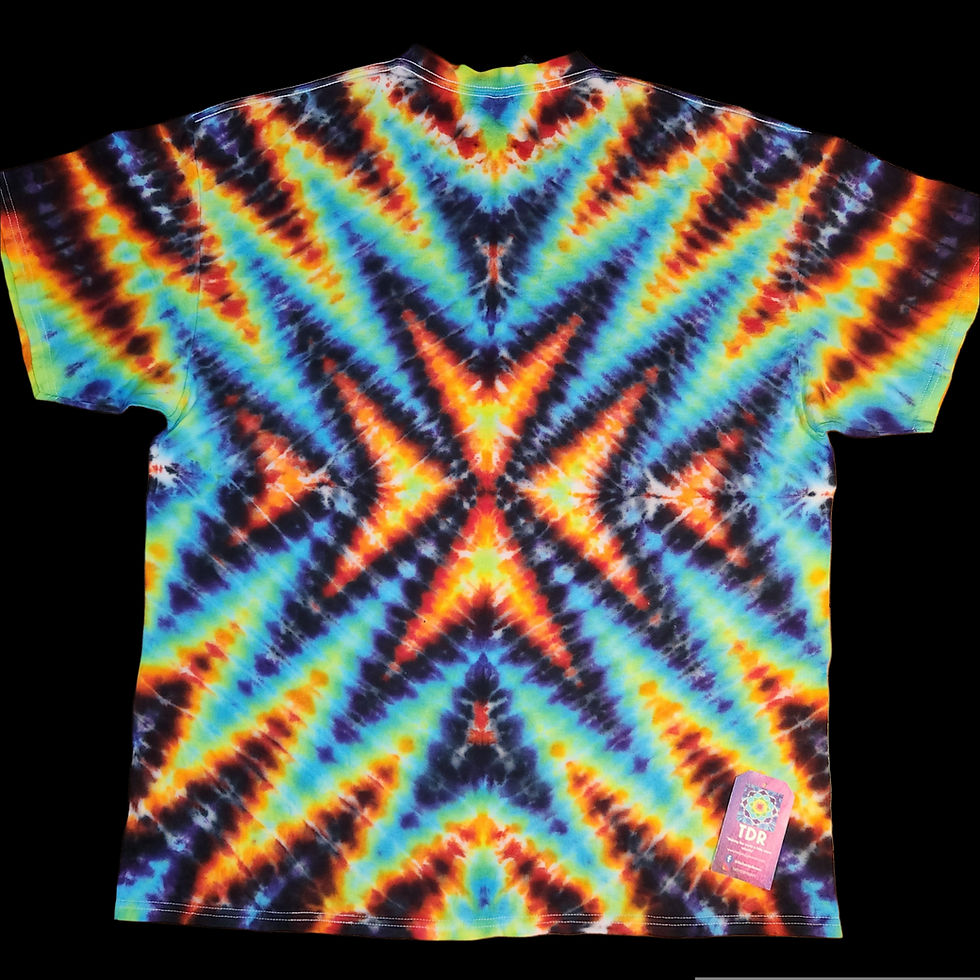 Thumbnail: Zig Zag Rainbow Cross T-shirt- XLarge 