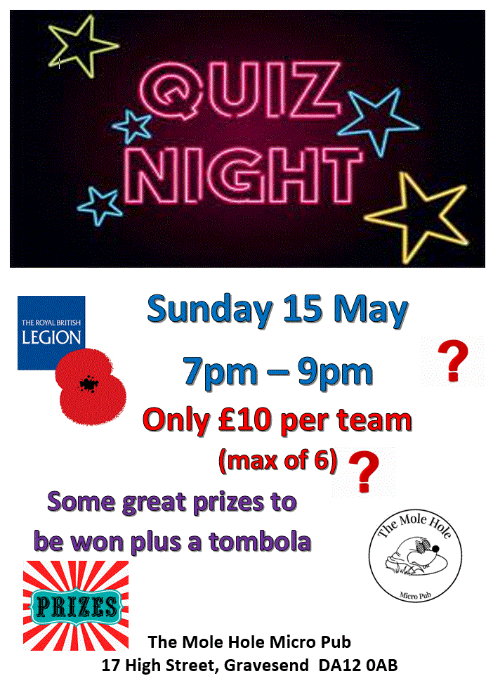 Quiz night in aid of the Royal British Legion