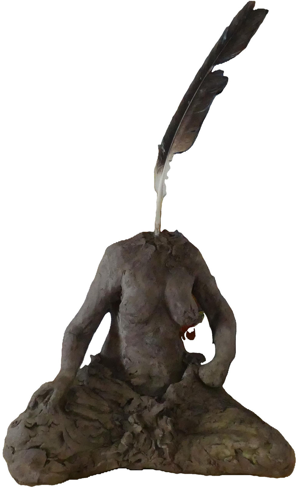 60-femme-meditative-encrier-terre-cuite-40x42-cm-numero-60 2