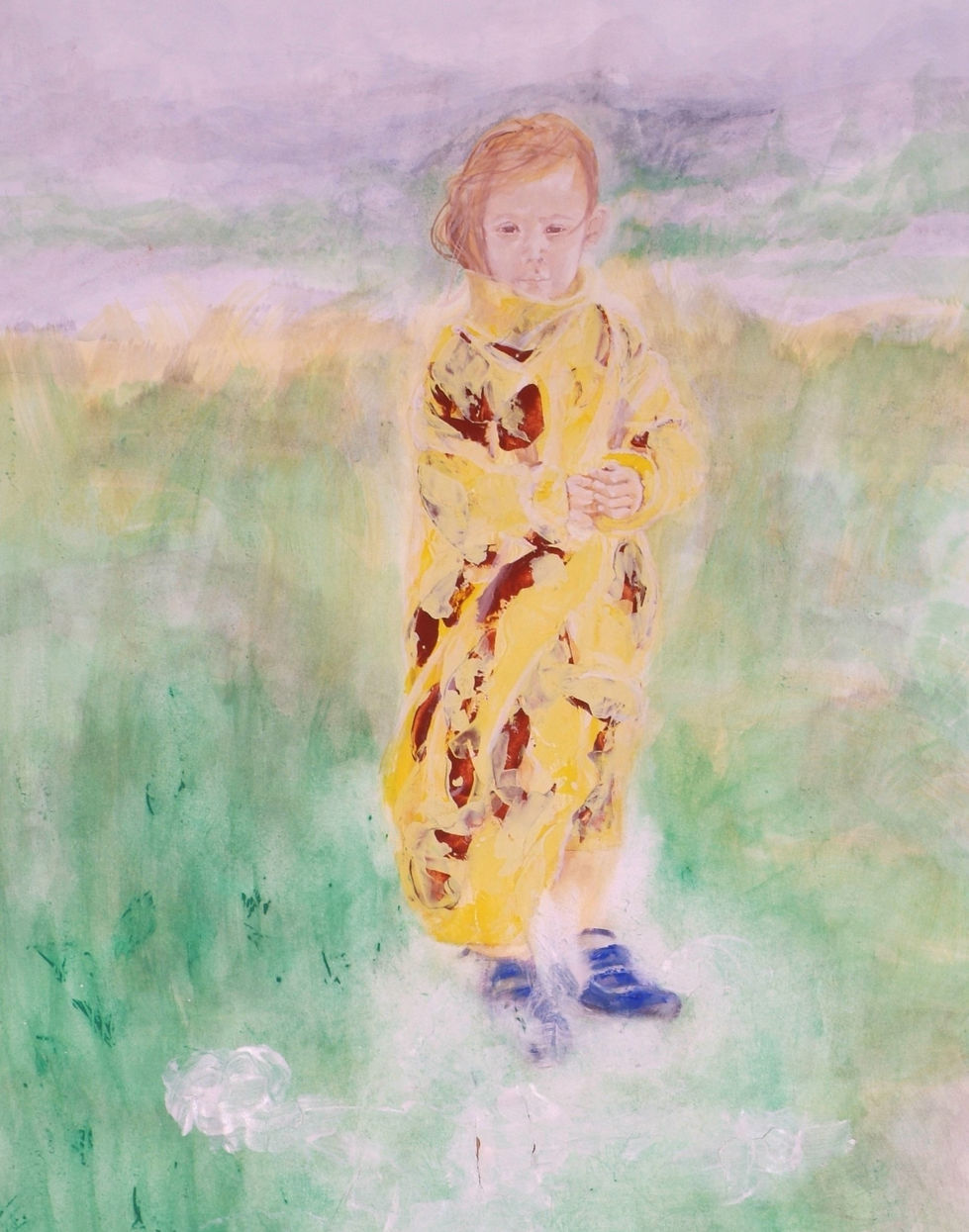 57 Jade M. Gouache sur papier, monté sur carton 65X50 cm Numéro 57