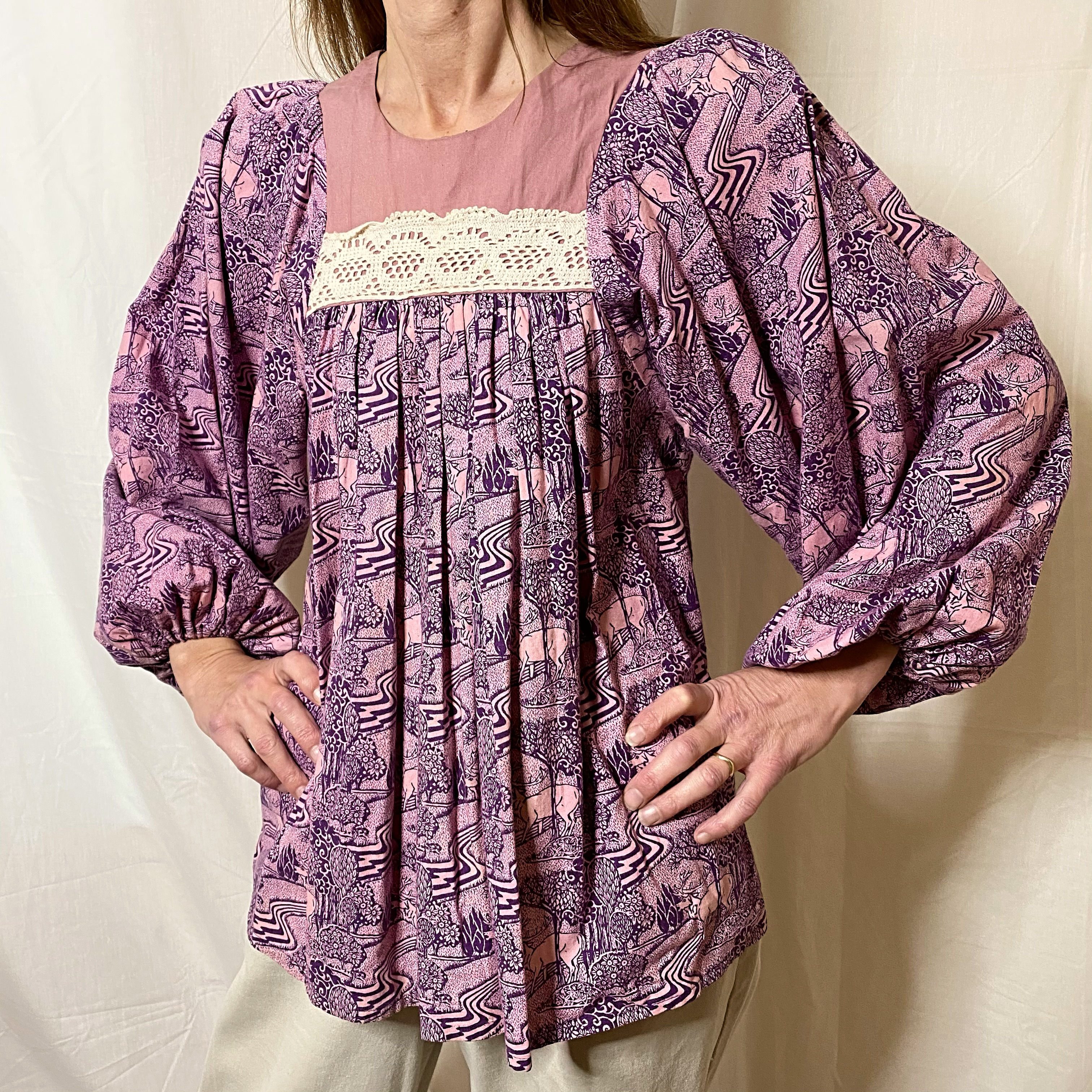 Womens Handmade Smock Top