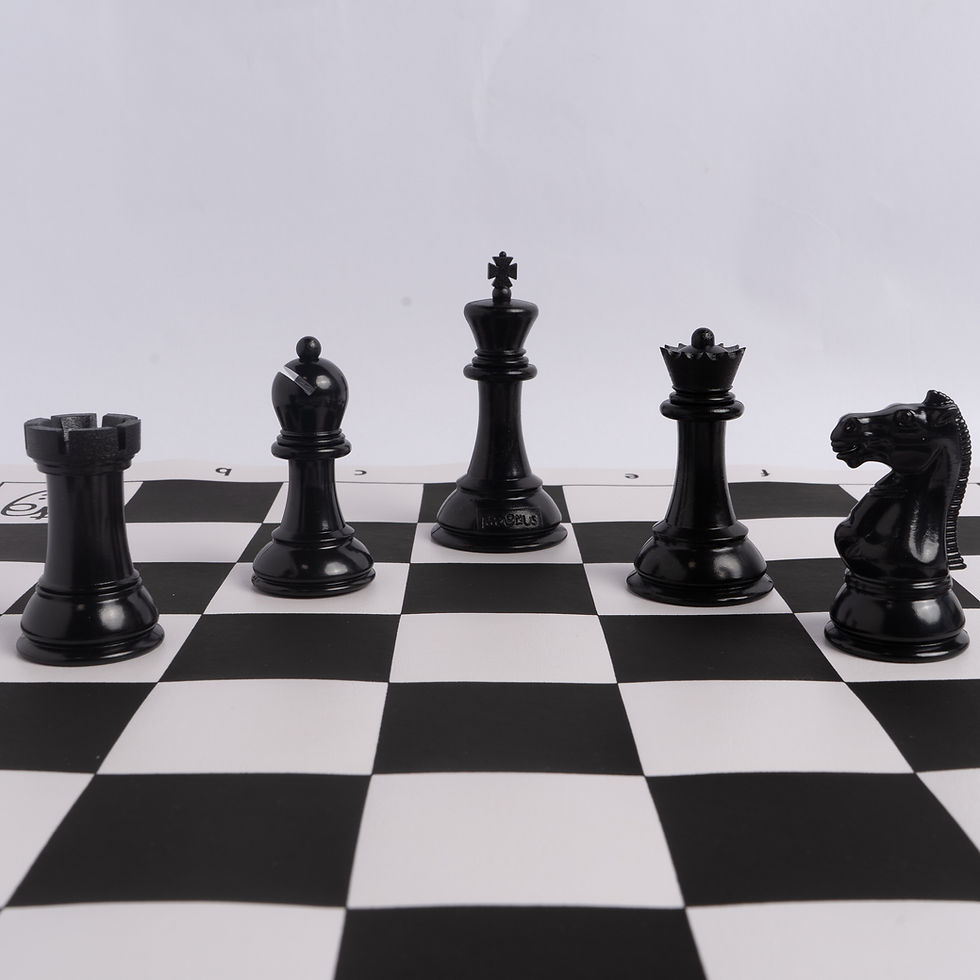 Miniatura: Set de Ajedrez Profesional Magnus Negro con Blanco