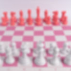Miniatura: Set de Ajedrez Profesional Magnus  Rosa con Blanco