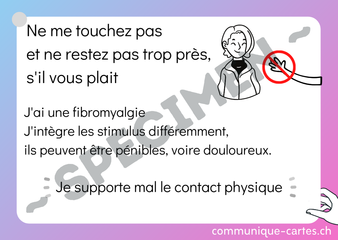 Ne me touchez pas - fibromyalgie