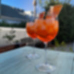 summer day, backyard, cocktails, aperol, Prosecco, sptriz