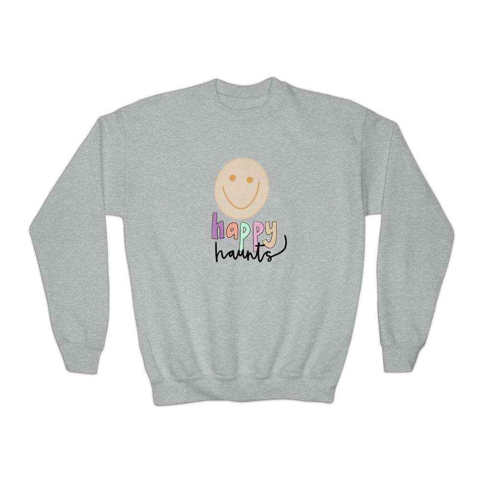 Thumbnail: Youth Happy Haunts Crewneck Sweatshirt