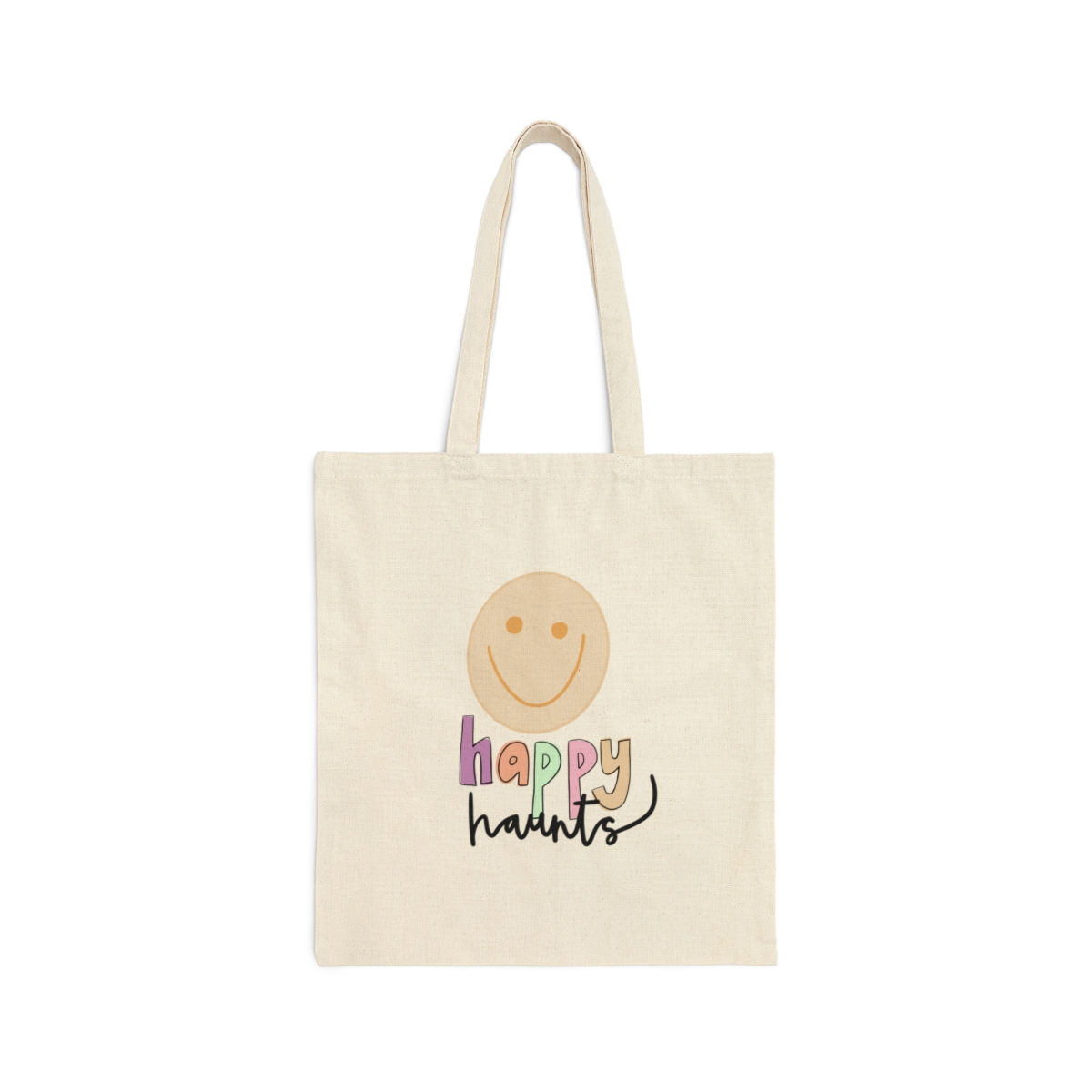 Cotton Canvas Happy Haunts Tote Bag