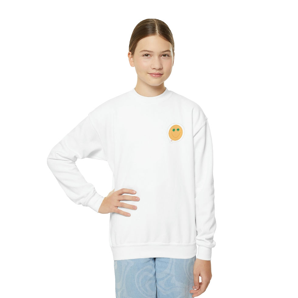 Youth Shamrock Eyes Crewneck Sweatshirt