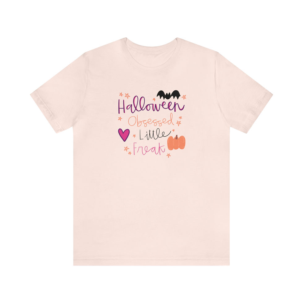 Thumbnail: Unisex Halloween Obsessed Little Freak Jersey Short Sleeve Tee