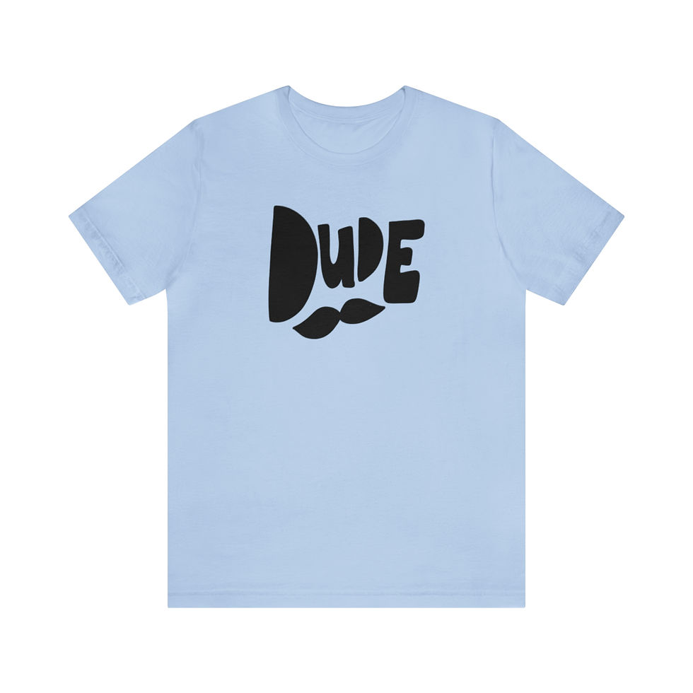 Thumbnail: Unisex Dude Musrache Jersey Short Sleeve Tee