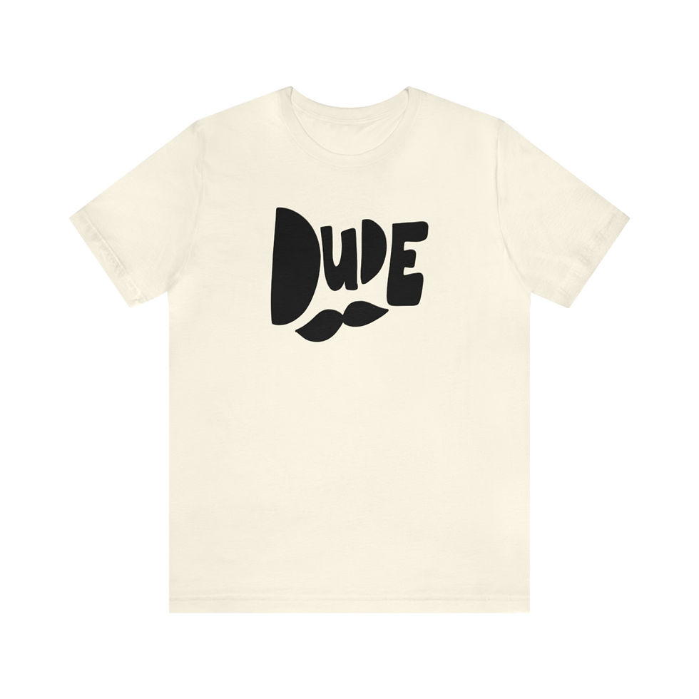Thumbnail: Unisex Dude Musrache Jersey Short Sleeve Tee