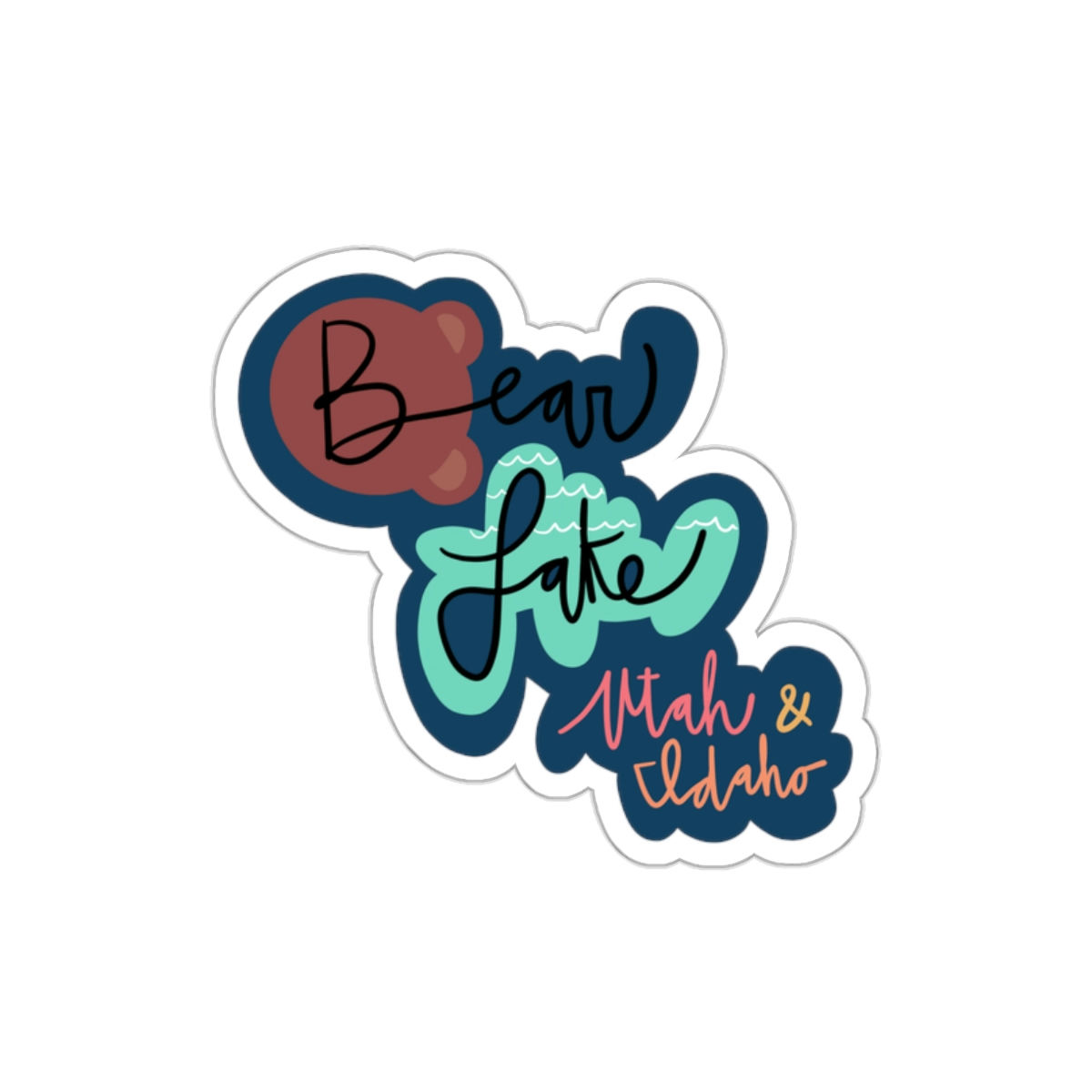 Die-Cut Bear Lake Cut Out Stickers