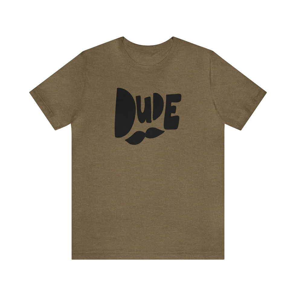 Thumbnail: Unisex Dude Musrache Jersey Short Sleeve Tee