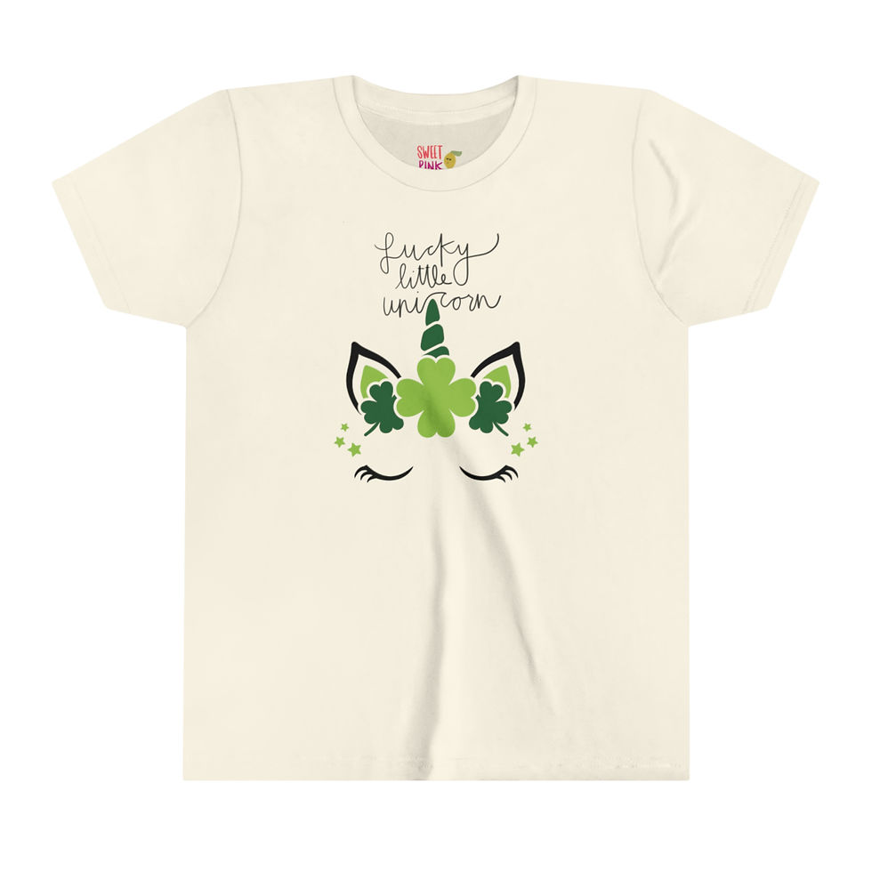 Thumbnail: Youth Lucky Little Unicorn Short Sleeve Tee