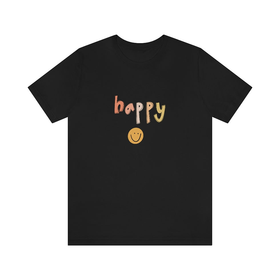 Thumbnail: Unisex Happy Smile Jersey Short Sleeve Tee