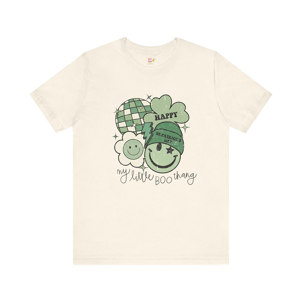 Thumbnail: Unisex Disco Flower Shamrock Jersey Short Sleeve Tee