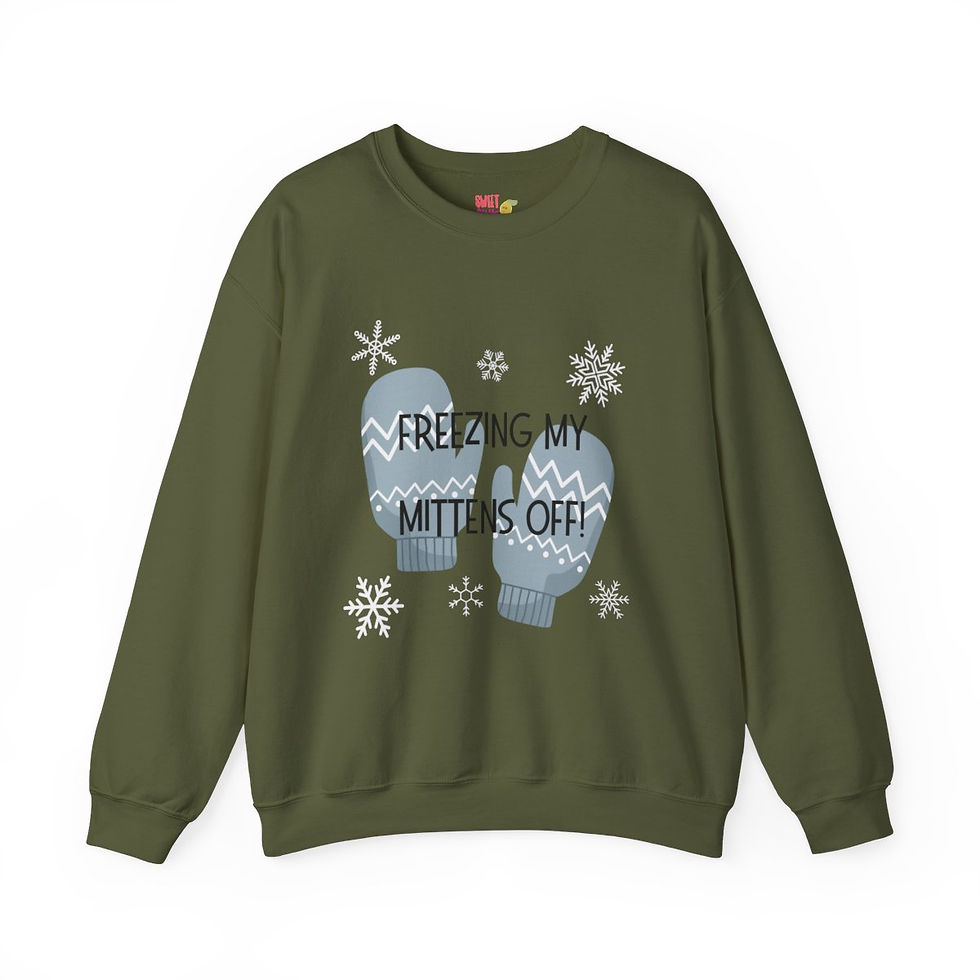 Thumbnail: Freezing My Mittens Off Unisex Heavy Blend™ Crewneck Sweatshirt