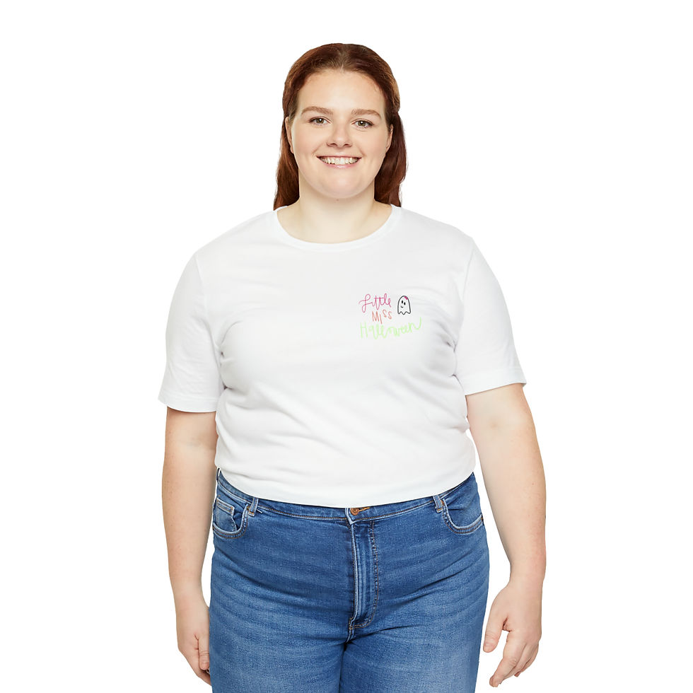 Thumbnail: Unisex Little Miss Halloween Jersey Short Sleeve Tee