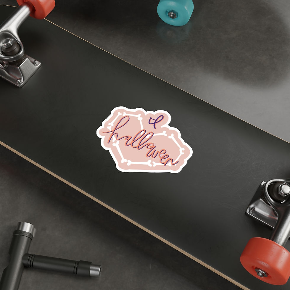 Thumbnail: Bones Heart Halloween Die-Cut Stickers