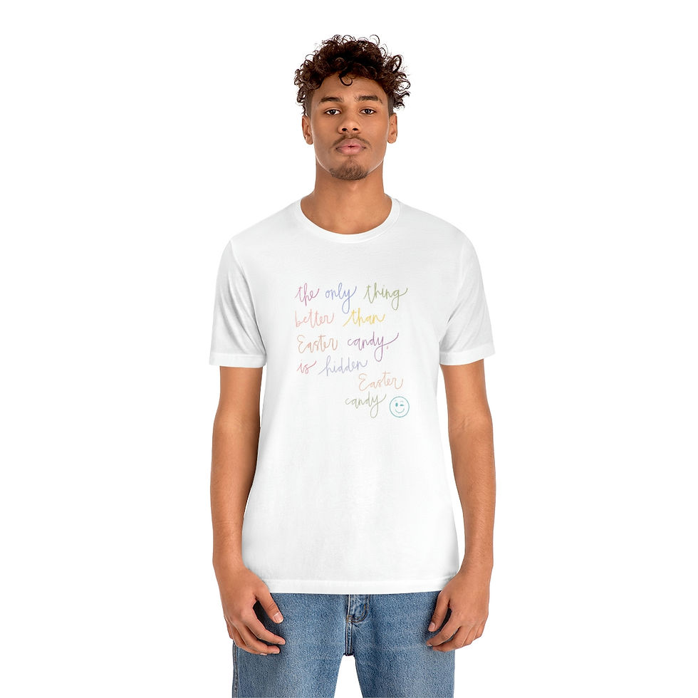 Thumbnail: Unisex Hidden Easter Candy Jersey Short Sleeve Tee