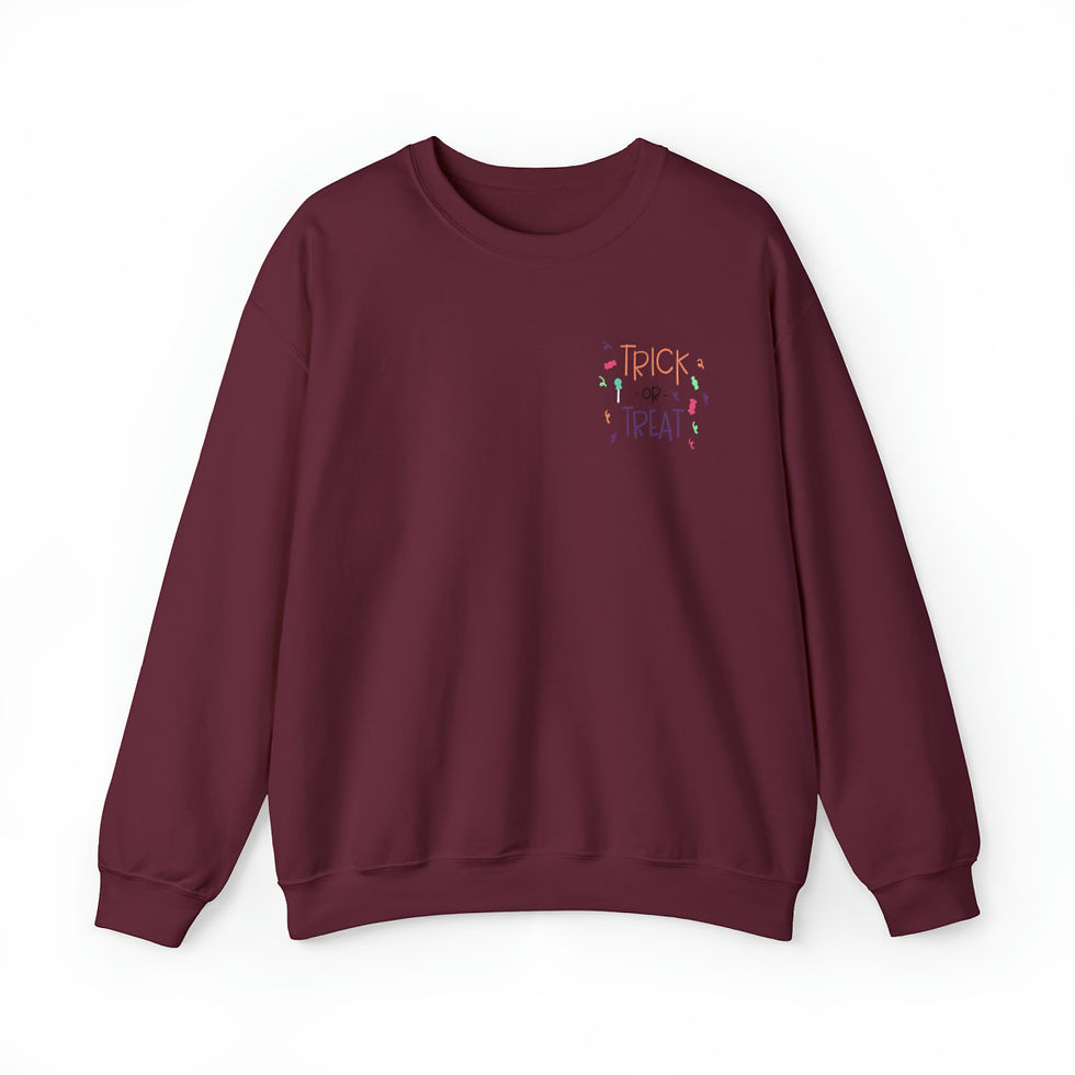 Thumbnail: Unisex Skinny Trick or Treat Heavy Blend™ Crewneck Sweatshirt
