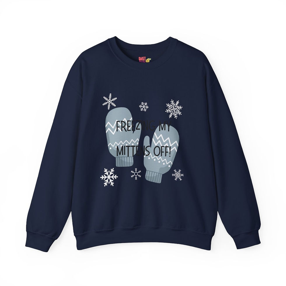 Thumbnail: Freezing My Mittens Off Unisex Heavy Blend™ Crewneck Sweatshirt