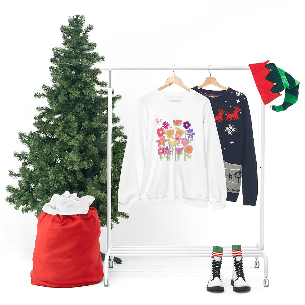 Thumbnail: Unisex Flower Garden Heavy Blend™ Crewneck Sweatshirt