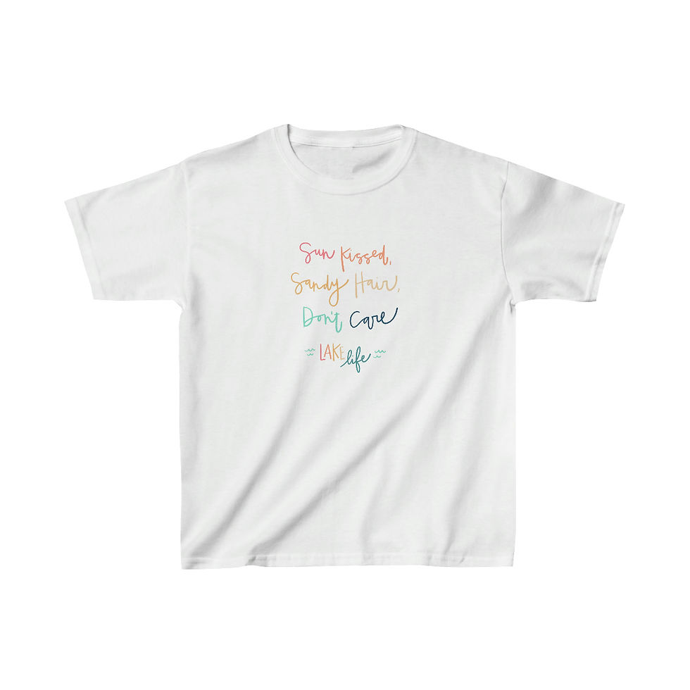 Kids Sandy Hair Don't Care Heavy Cotton™ Tee