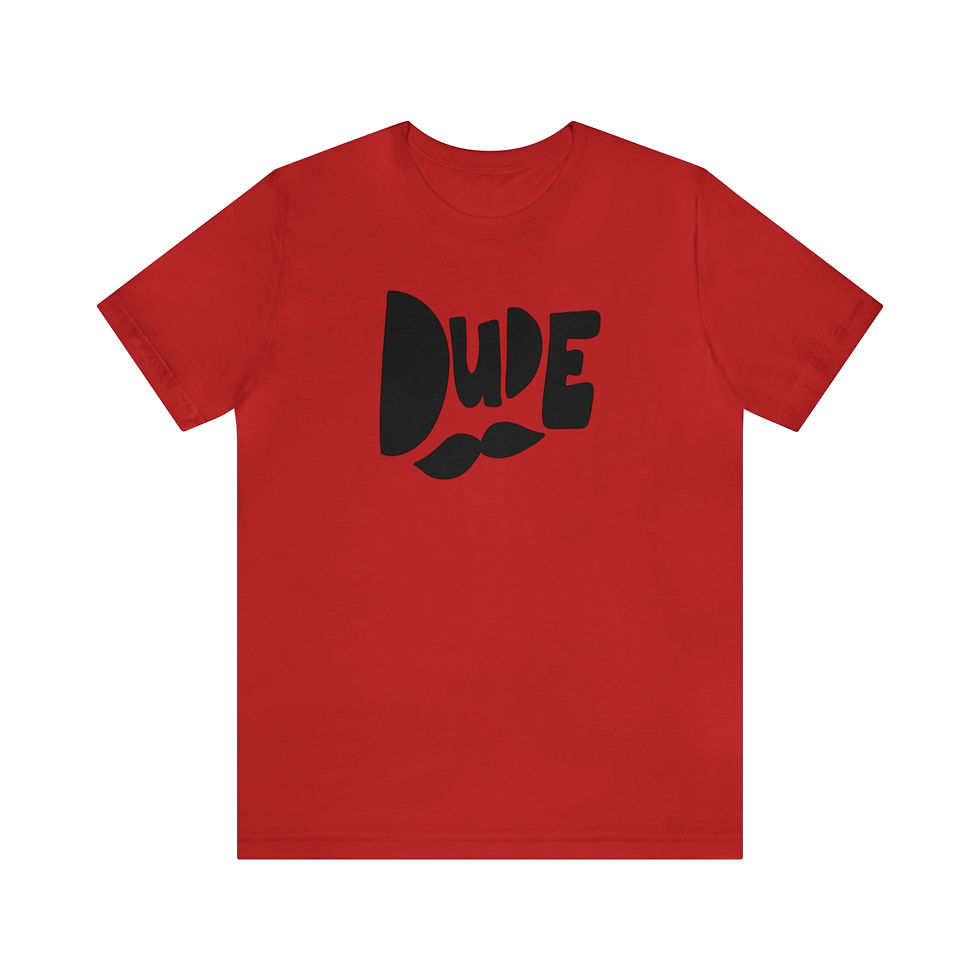 Thumbnail: Unisex Dude Musrache Jersey Short Sleeve Tee