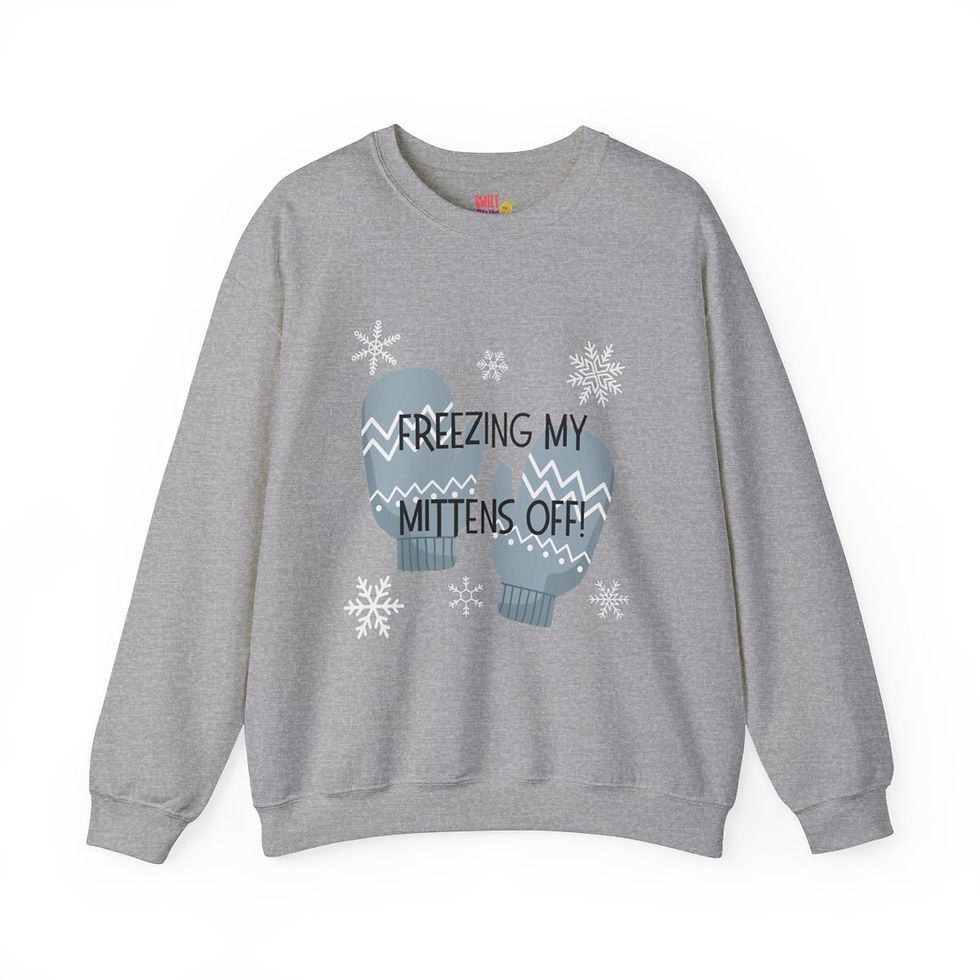 Thumbnail: Freezing My Mittens Off Unisex Heavy Blend™ Crewneck Sweatshirt
