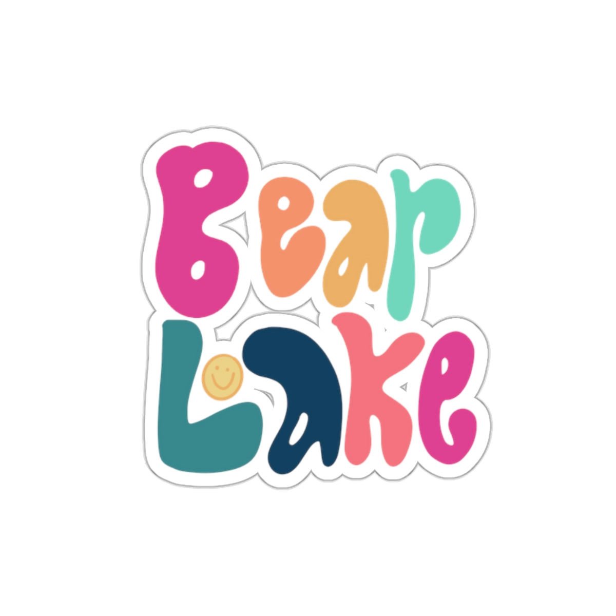 Die-Cut Bubble Bear Lake Stickers