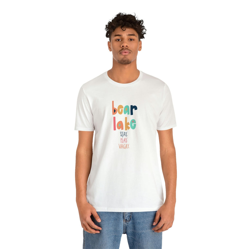 Thumbnail: Unisex Bear Lake Color Block Jersey Short Sleeve Tee