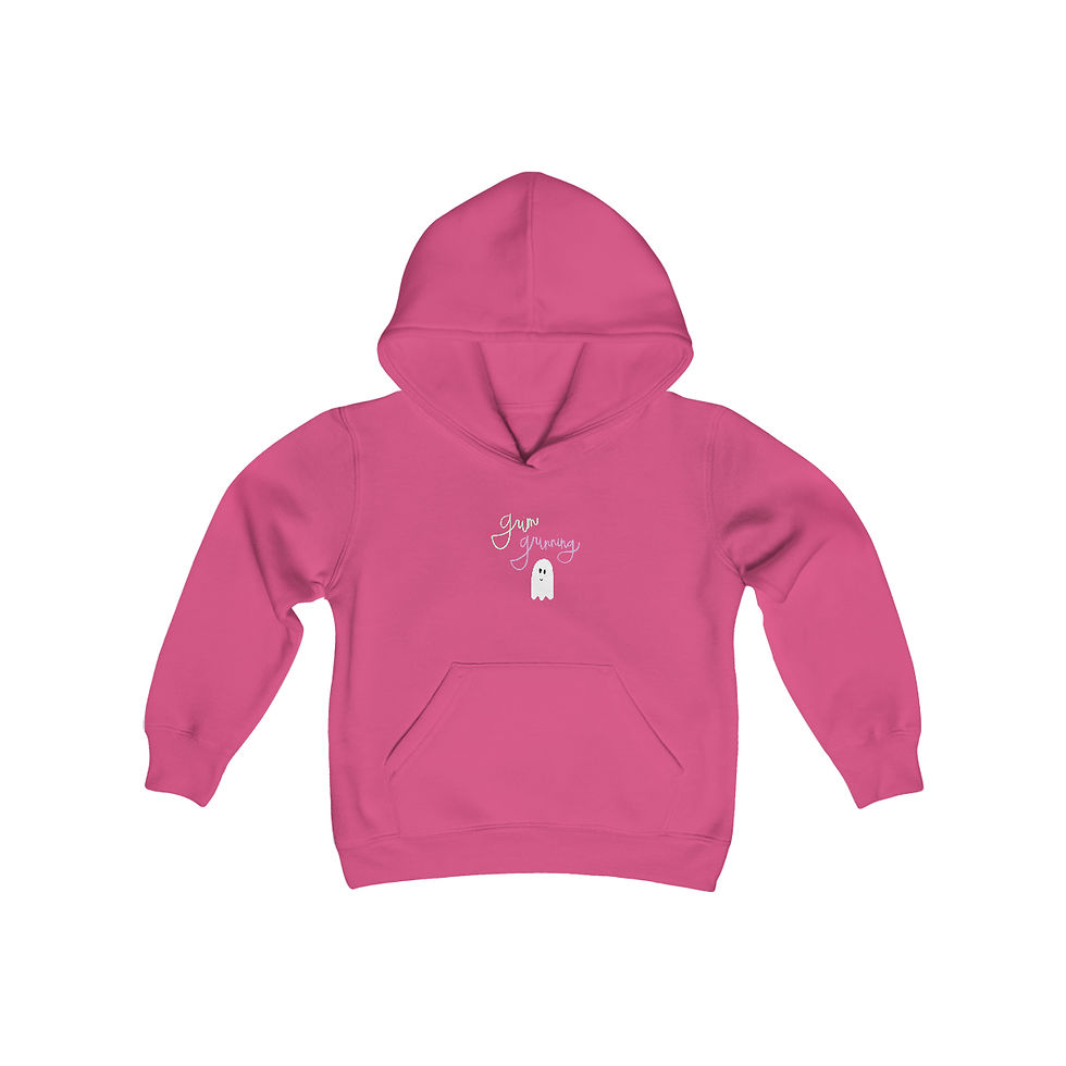 Thumbnail: Youth Grim Grinning Ghosts Heavy Blend Hooded Sweatshirt