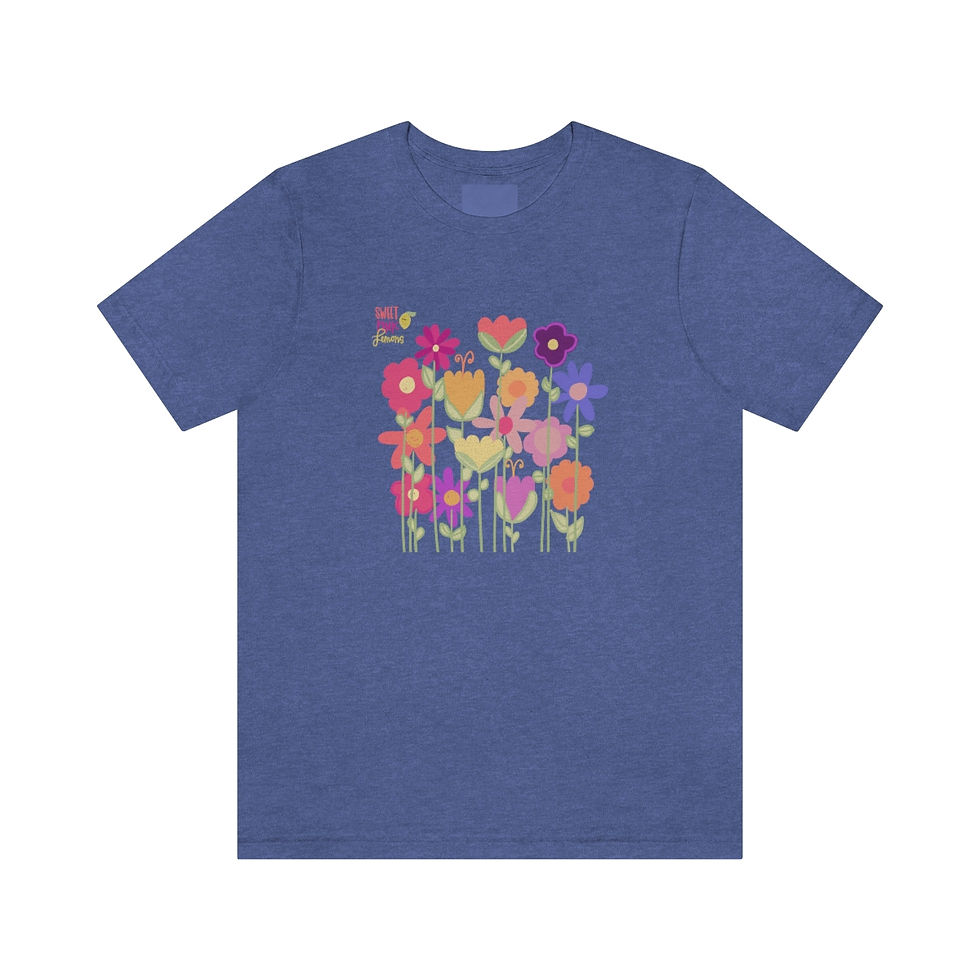 Thumbnail: Unisex Flower Garden Jersey Short Sleeve Tee