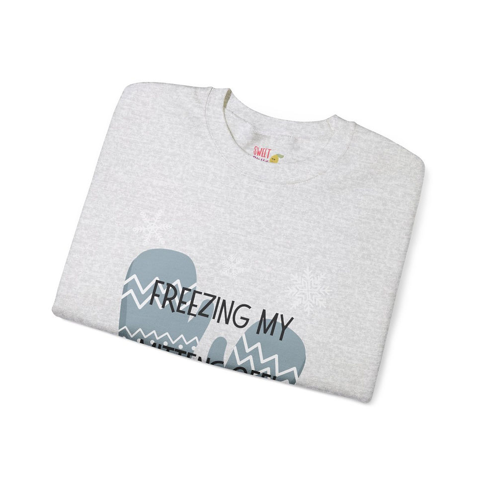 Thumbnail: Freezing My Mittens Off Unisex Heavy Blend™ Crewneck Sweatshirt