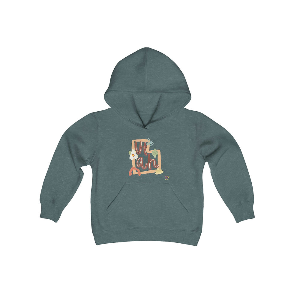 Youth UTAH Heavy Blend Hooded Sweatshirt