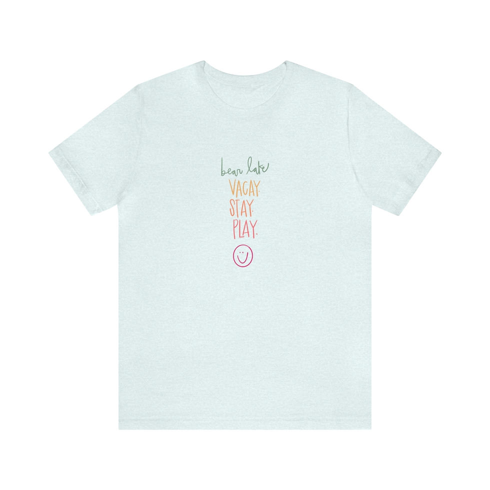 Thumbnail: Unisex Skinny Stay Play Vacay Jersey Short Sleeve Tee