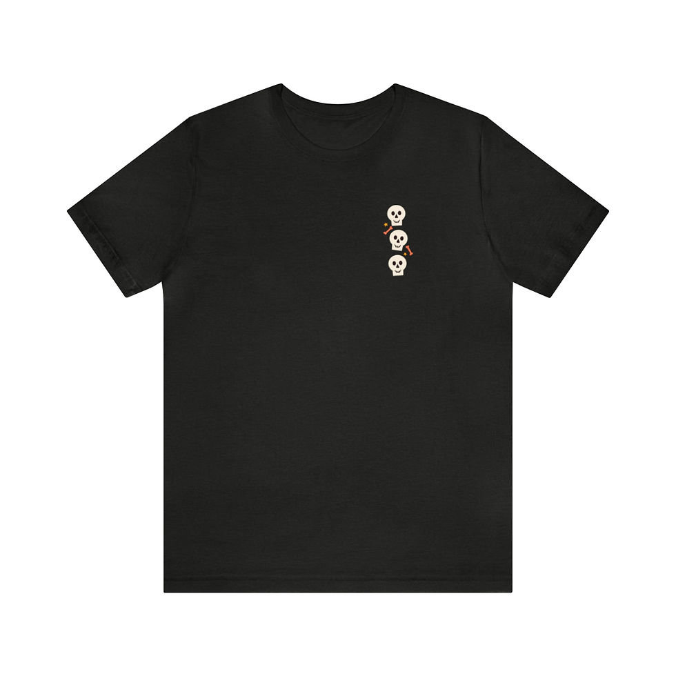 Thumbnail: Unisex Skull Trio Jersey Short Sleeve Tee