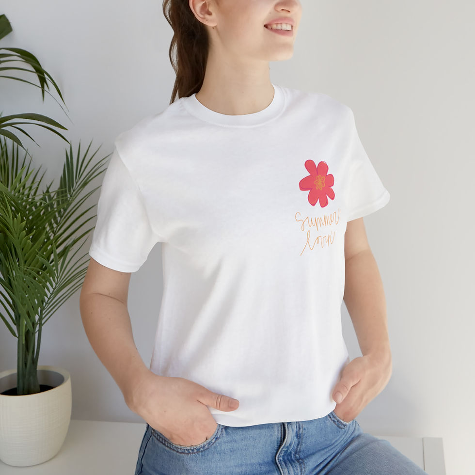 Thumbnail: Unisex Floral Summer Lovin' Jersey Short Sleeve Tee
