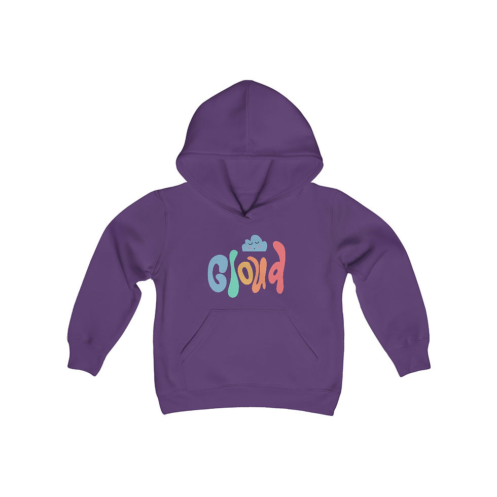 Thumbnail: Youth Hippie Cloud Heavy Blend Hooded Sweatshirt