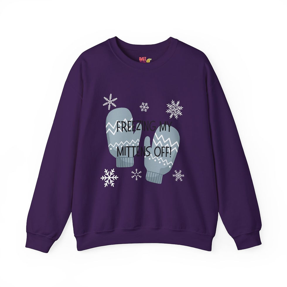 Thumbnail: Freezing My Mittens Off Unisex Heavy Blend™ Crewneck Sweatshirt