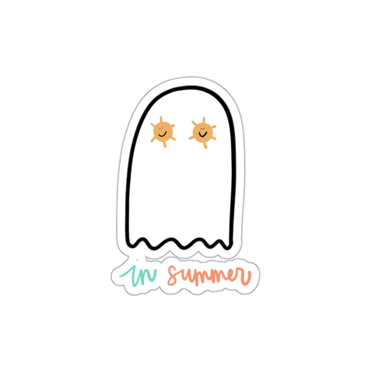 Die-Cut Ghostie in Summer Stickers